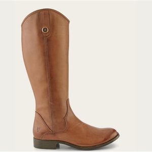 New in Box Frye Marissa Medallion Riding Boots Cognac size 7